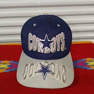 Vtg NFL Dallas Cowboys Embroidered Logo Snapback Hat Cap